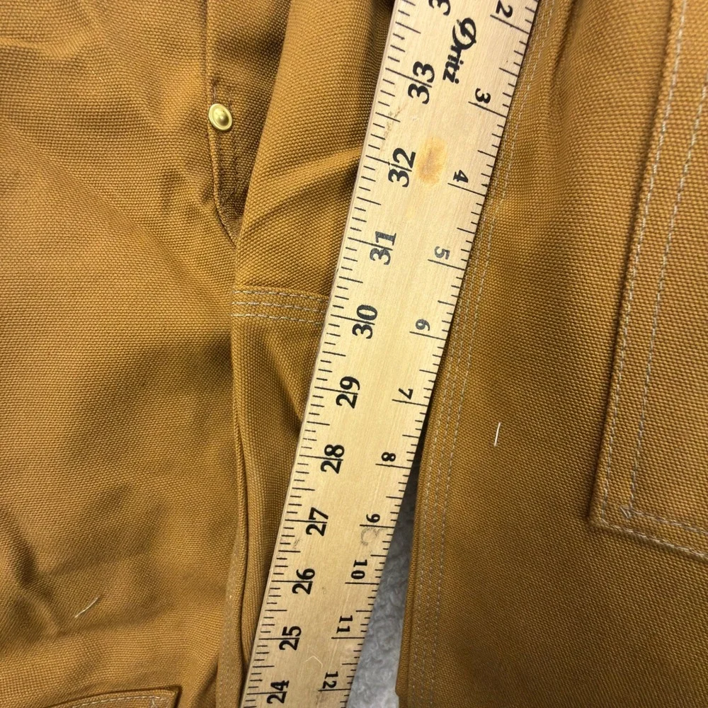 Carhartt R05 BRN Traditional Duck‎ Bib Overalls Zipper to Knee Brown 46x30 NEW